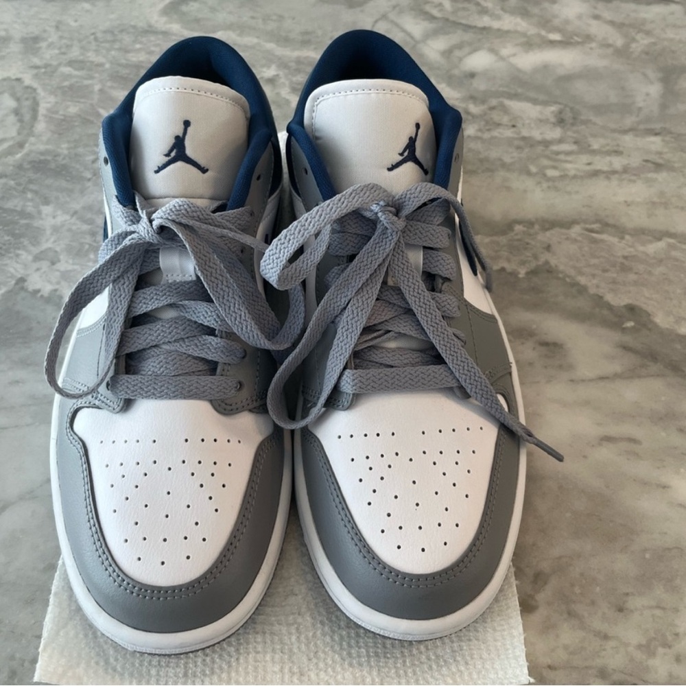 Jordan Blue and White Sneakers